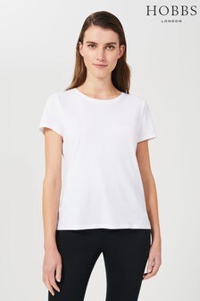 Hobbs White Pixie Cotton T-Shirt (741793) | £25