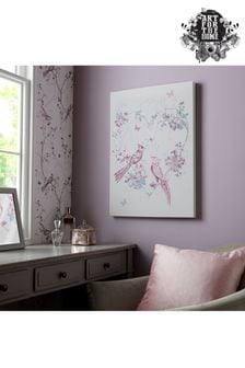 Art For The Home Purple Elegant Songbirds Canvas