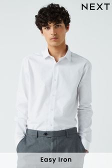 White Slim Fit Single Cuff Next Easy Care Shirt (747363) | £8