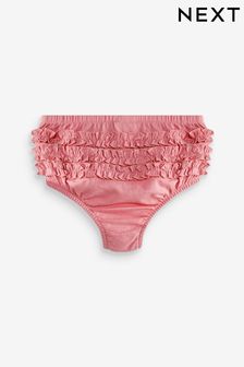 Pink/White 2 Pack Frill Knickers (0mths-2yrs) (747415) | £6