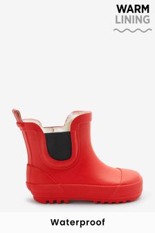 Red Warm Lined Ankle Wellies (751806) | £15 - £18