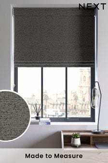 Charcoal Grey Textured Chenille Made To Measure Roman Blind (751963) | £79