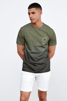 Khaki Green Dip Dye T-Shirt (759070) | £18