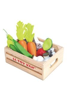 Le Toy Van Wooden Vegetables 5 A Day With Crate