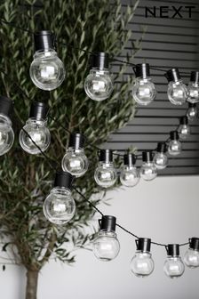 Set of 40 Black Mains Powered Garden Festoon Fairy Line Lights (761180) | £28
