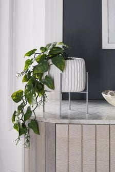 White Artificial Trailing Plant In Pot (765417) | £20