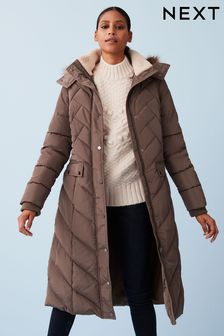 NoName Long coat WOMEN FASHION Coats Fur discount 77% Gray M 