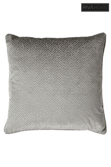 Riva Paoletti Silver Grey Florence Embossed Polyester Filled Cushion