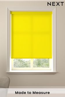 Canary Yellow Asher Made To Measure Light Filtering Roller Blind