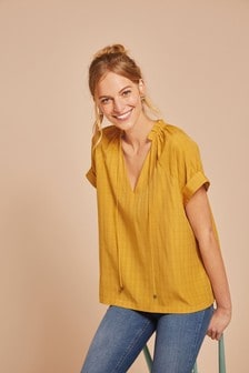 womens yellow tops uk