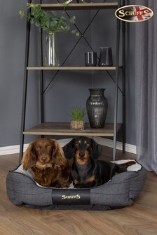 Scruffs® Black Washable Tweed Medium Breed Dog Bed