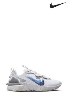 Nike White/Blue React Vision Trainers (770627) | £125