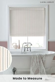 Apricot Candy Stripe Wood Violet Made to Measure Roman Blinds