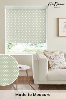 Cath Kidston Green Button Spot Aloe Made to Measure Roller Blind