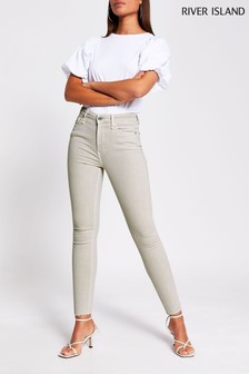 Womens Cream Skinny Jeans | Next 