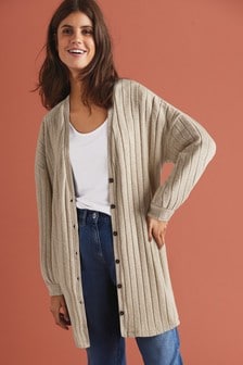 ladies long buttoned cardigans