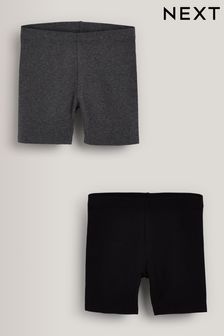 Black/ Grey Marl 2 Pack Cycle Shorts (3-16yrs) (780341) | £8 - £12