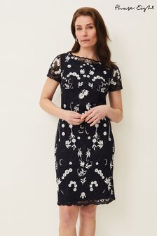 Phase Eight Blue Floris Embroidered Dress (785925) | £140