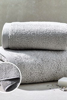 Grey Cosy Textured Towel