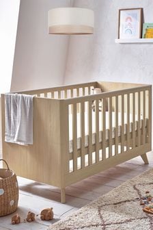 Anderson Scandi Wood Effect Cot to Toddler Bed