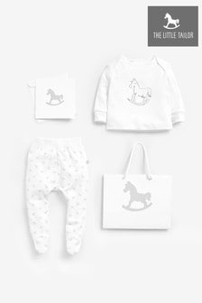 The Little Tailor White Jersey Top & Pants Gift Set (788727) | £20