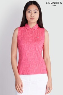 Calvin Klein Golf Pink Avon Sleeveless Poloshirt