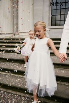 White Bridesmaid Dress (3mths-16yrs) (791323) | £36 - £46