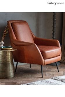 Gallery Home Brown Brompton Leather Armchair
