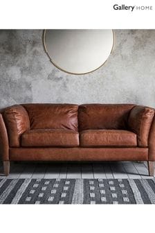 Gallery Home Brown Vintage Leather Ebury 2 Seater Sofa