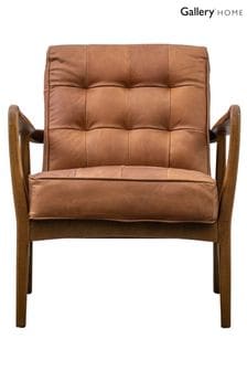 Gallery Home Vintage Brown Humber Leather Armchair