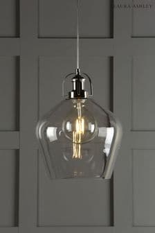 Clear Rye Smoked Glass Pendant Ceiling Light
