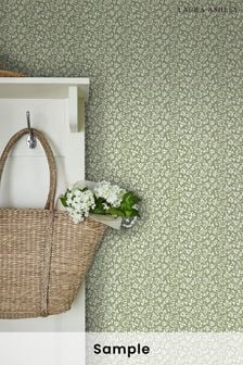Moss Green Sweet Alyssum Wallpaper