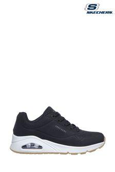 Skechers Black/White Uno Stand On Air Womens Trainers (798023) | £77