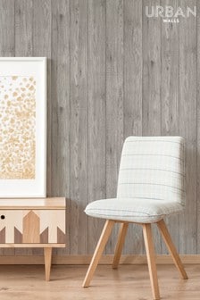Urban Walls Grey Lumber Wood Wallpaper