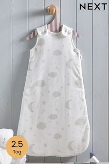 Grey Moon & Stars Baby 100% Cotton 2.5 Tog Sleep Bag (802797) | £26 - £30
