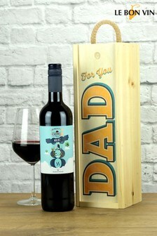 Le Bon Vin For Dad Wooden Box Malbec Wood Box Wine Gift Set (805411) | £28