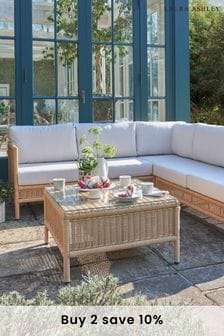 Natural Garden Vilamoura Corner Lounging Set With Oakley Canvas Cushions
