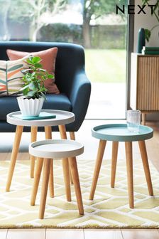 Colour Block Nest of 3 Side Tables