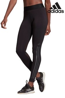 adidas plain black leggings