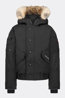 Canada Goose Kids Rundle Down Bomber Jacket in Black