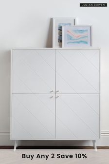 Moritz 4 Door Cabinet White by Julian Bowen (828557) | £350