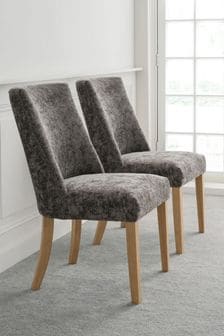 Set of 2 Wolton Dining Chairs With Natural Legs