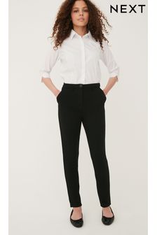 Black Senior High Waist Stretch School Trousers (9-17yrs) (832814) | £13 - £19