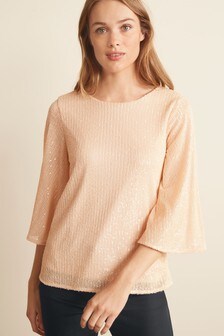 next silver sequin top