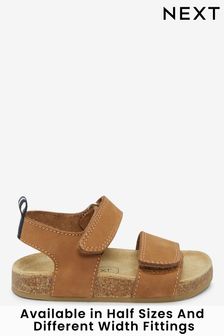 Tan Brown Standard Fit (F) Corkbed Comfort Sandals (836560) | £15 - £18