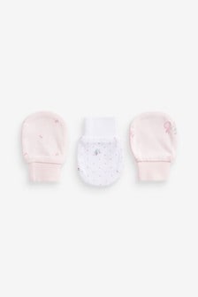 Baby 3 Pack Bunny Scratch Mitts