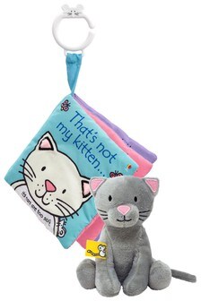 Rainbow Designs Grey Kitten Soft Toy And Book Set (839330) | £20