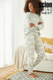 Scion At Next Grey Fox Cotton Pyjamas (843598) | £33