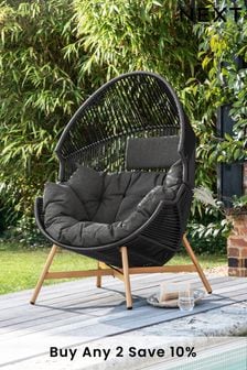 Black Helsinki Outdoor Cocoon Chair