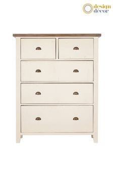 Cotswolds 5 Drawer Chest of Drawers by Design Decor